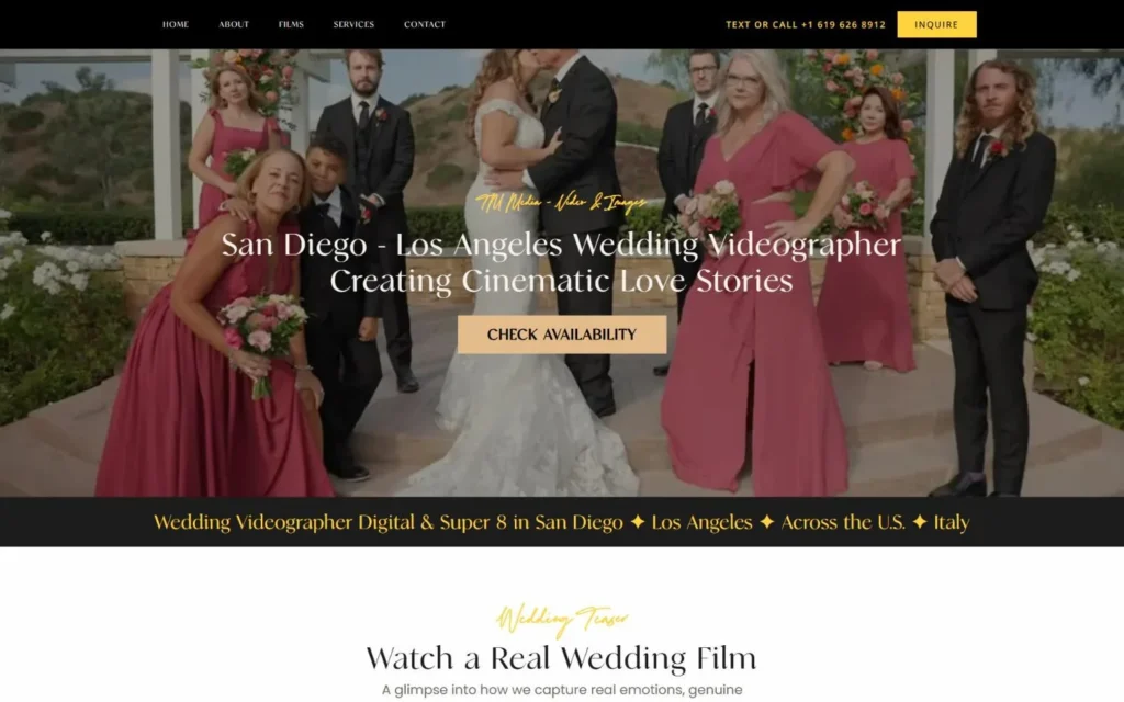 TM Media homepage on desktop